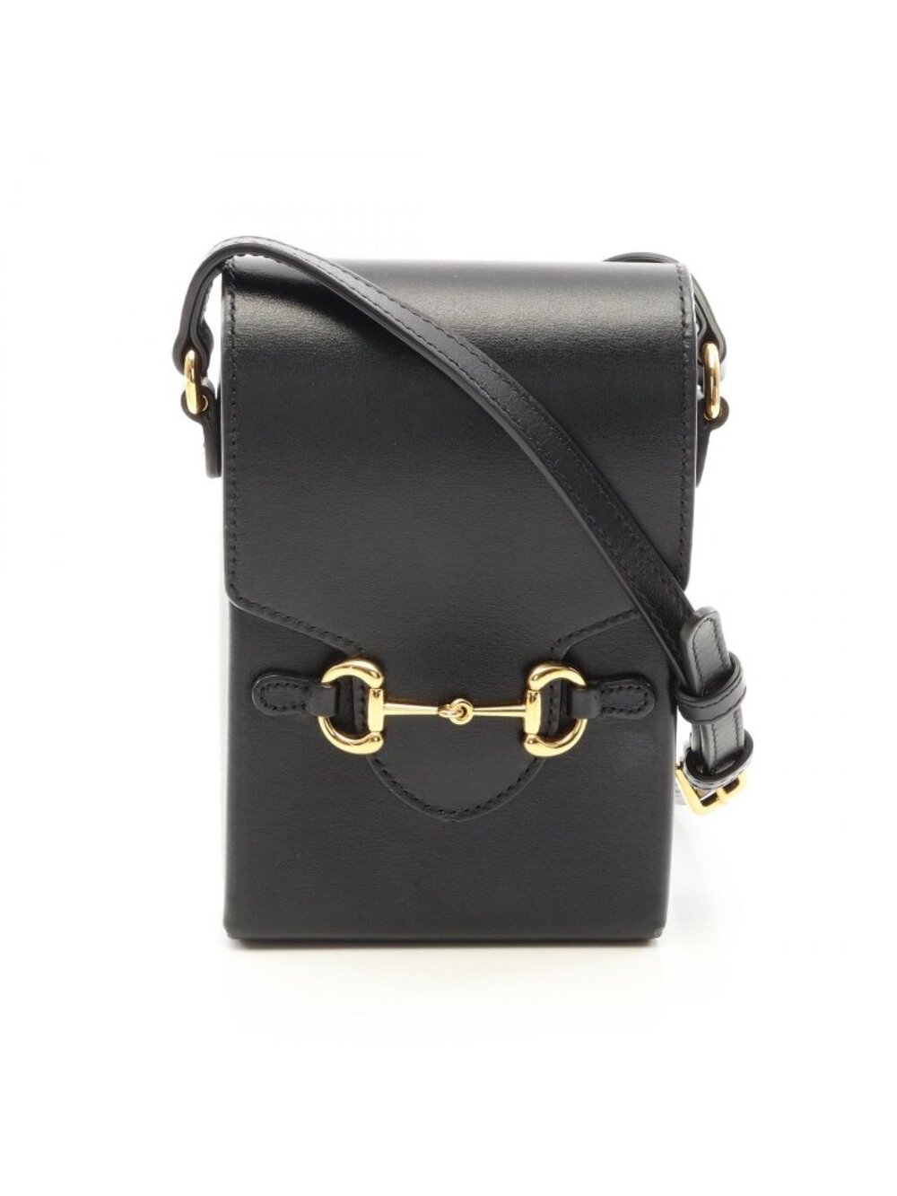 Gucci Shoulder Bag Horsebit 1955 Black Leather